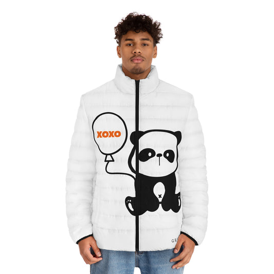 “XOXO Panda” Puffer Jacket – Men’s Warm & Stylish Winter Coat