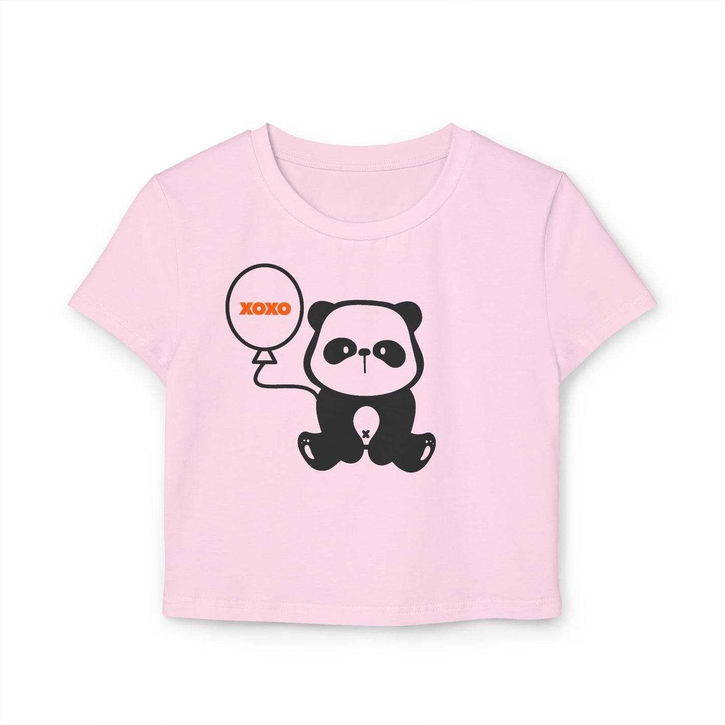 "XOXO Panda" Cropped Tee 2 - Women's Stylish T-shirt